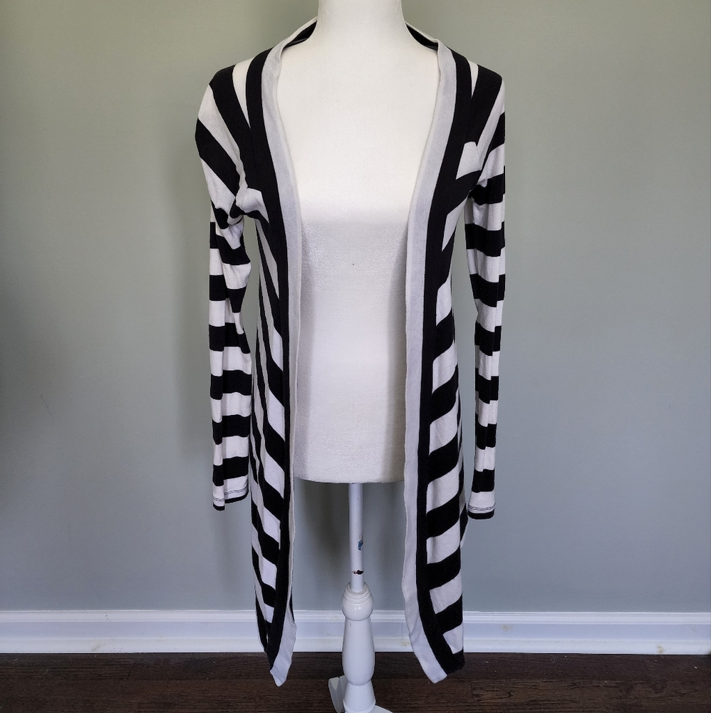 Express Striped Knit Cardigan